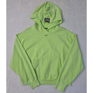 Nike Sportswear Womens Acid Washed Hoodie CZ9854-358 Neon Green Size XSmall